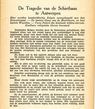 Artikel über die Tragödie im Antwerpener Schießstand
