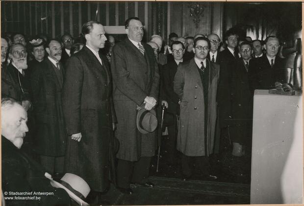 Ausstellung im Osterrieth-Haus mit dem Schöffen Odiel Daem und Leo Delwaide