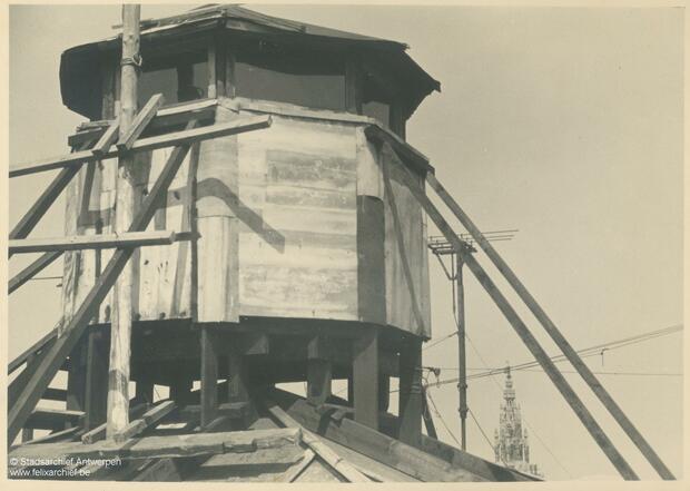 Beobachtungsposten auf dem KBC-Hochhaus (Boerentoren)